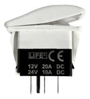 Interruptor Momentâneo Branco 3 Pinos (12V / 24V)
