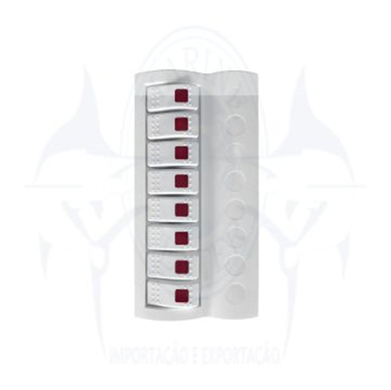 Painel elétrico 8 botões 12V-24V Branco/ marine/Boat