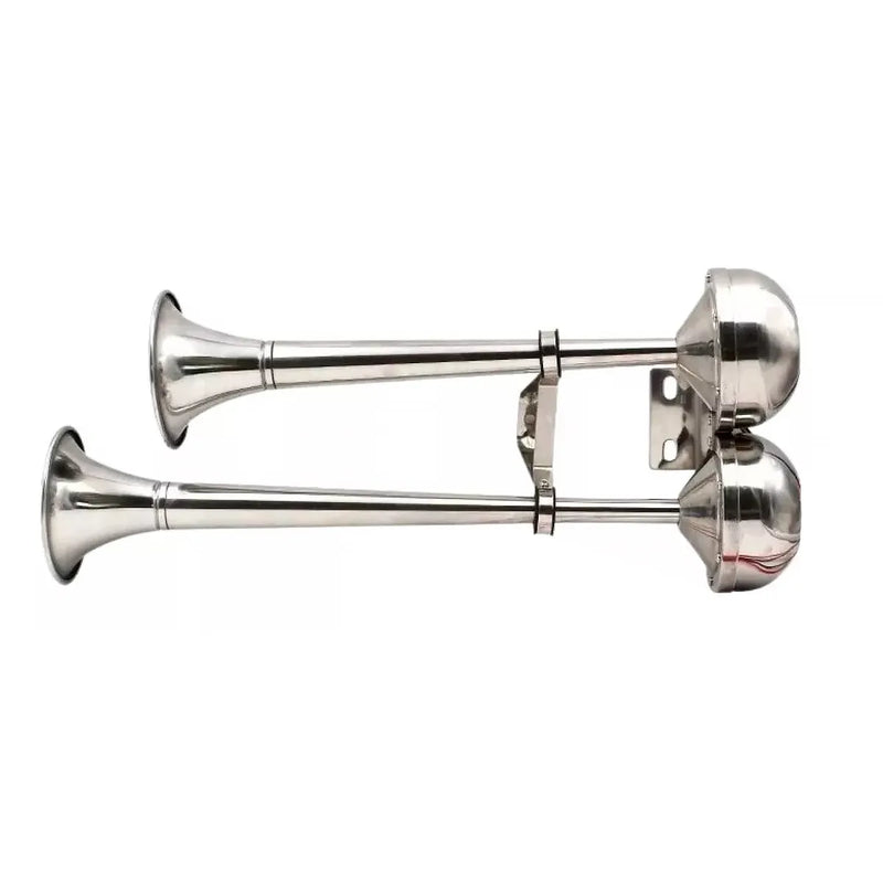Buzina Elétrica Dupla Inox Corneta Para Barcos 12V LIFE K