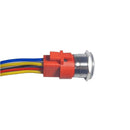 Interruptor ON-OFF de Inox com LED Vermelho (12V)