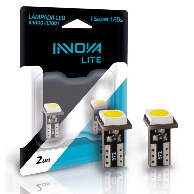 Par de Lâmpadas LED T5 Innova Lite - Branco Frio 12V e 24V