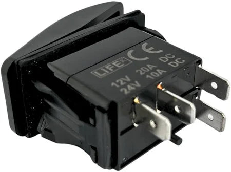 Interruptor com Função On-Off-On Led Vermelha 4 Pinos